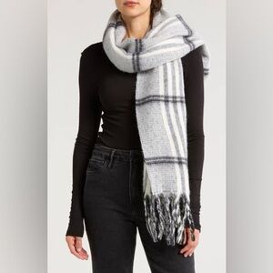 Oversize Brushed Check Scarf AllSaints